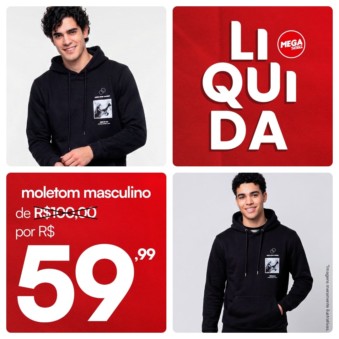 Moletom masculino — por R$ 59,99